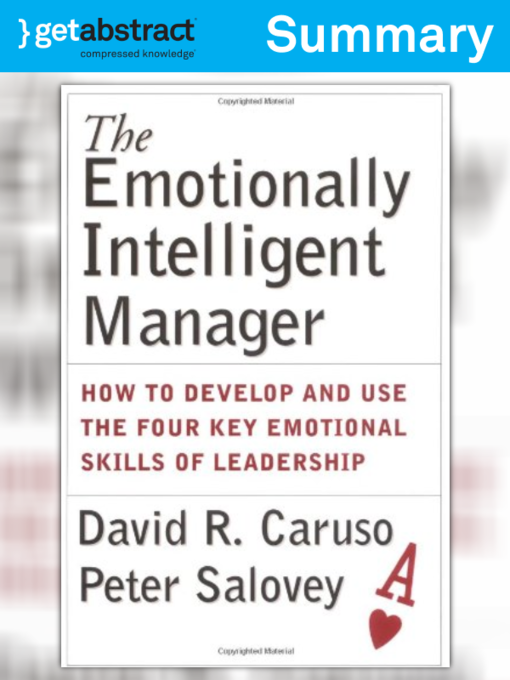 The Emotionally Intelligent Manager Summary National Library